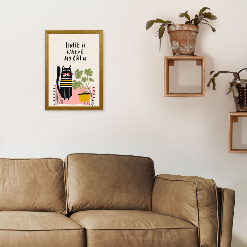 Home Is Where My Cat Is Art Print by Pixy Paper A3 Print Only
