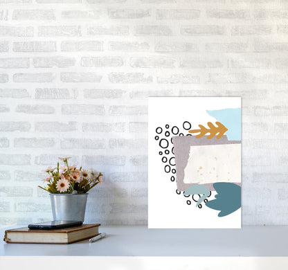 Reef Shapes Abstract 2 Modern Print A3 Black Frame
