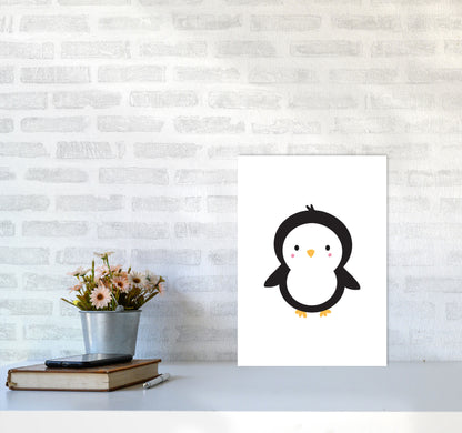 Children&#39;s Animals, Penguin Modern Print A3 Black Frame