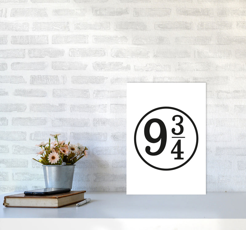 Platform 9 And 3/4 Framed Typography Wall Art Print A3 Black Frame