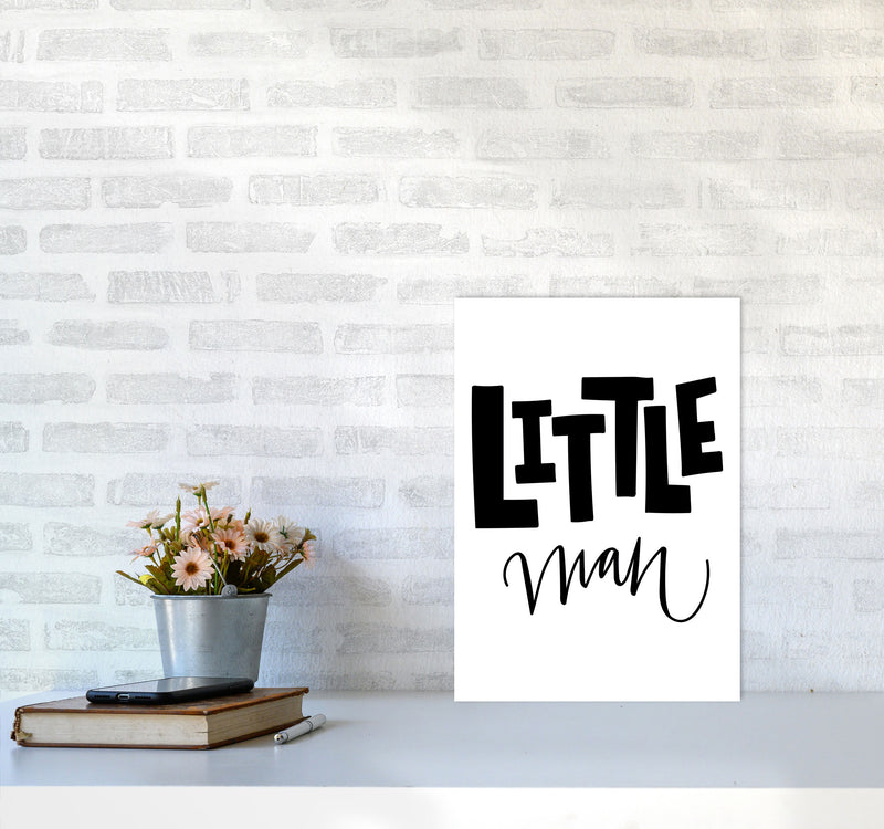 Little Man Black Framed Nursey Wall Art Print A3 Black Frame