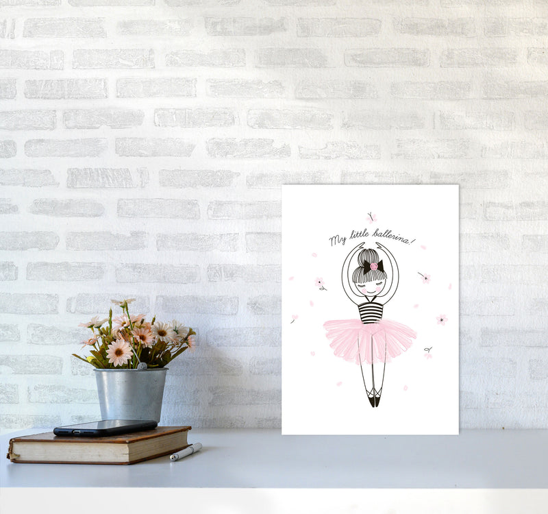 My Little Ballerina Framed Nursey Wall Art Print A3 Black Frame