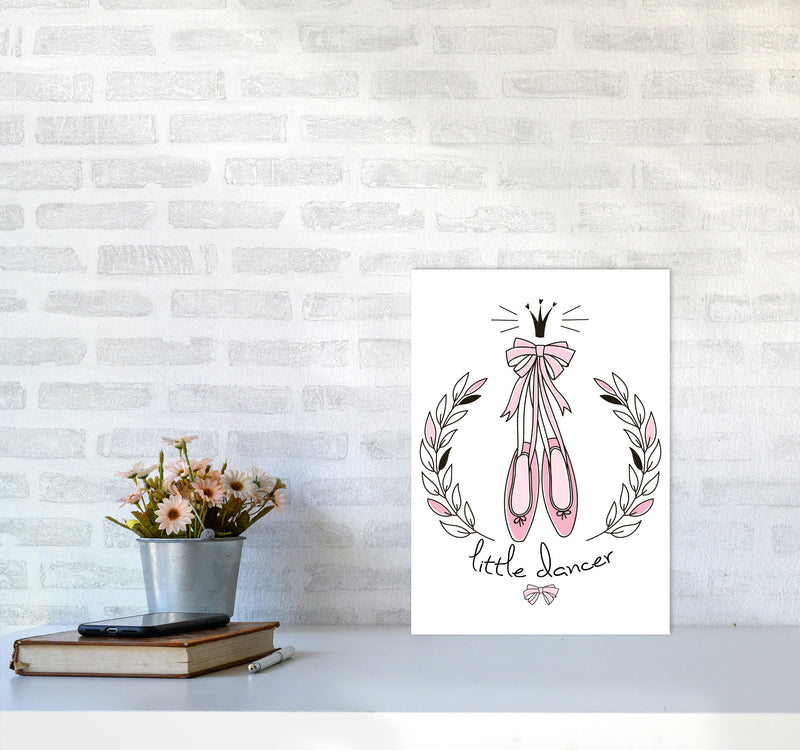 Little Dancer Shoes Framed Nursey Wall Art Print A3 Black Frame