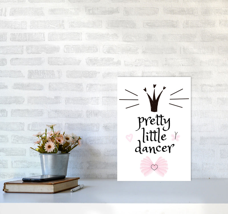 Pretty Little Dancer Framed Nursey Wall Art Print A3 Black Frame