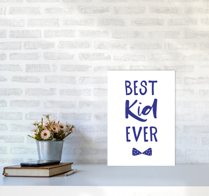 Best Kid Ever Navy Framed Nursey Wall Art Print A3 Black Frame