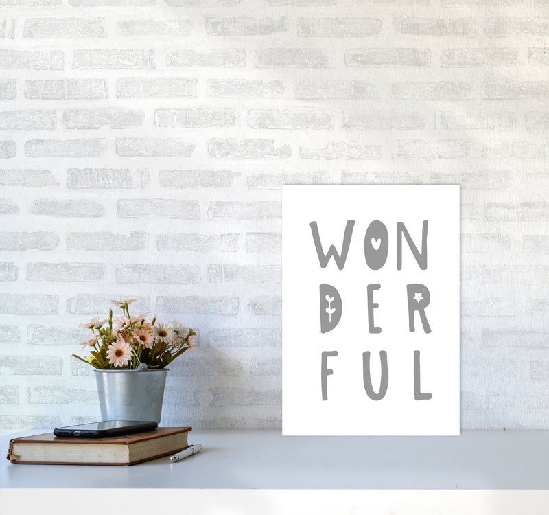 Wonderful Grey Framed Nursey Wall Art Print A3 Black Frame