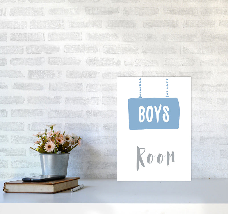Boys Room Blue Framed Nursey Wall Art Print A3 Black Frame