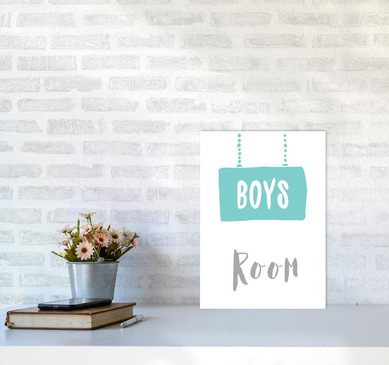 Boys Room Mint Framed Nursey Wall Art Print A3 Black Frame