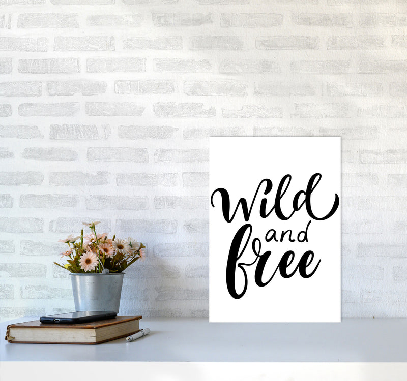 Wild And Free Modern Print A3 Black Frame