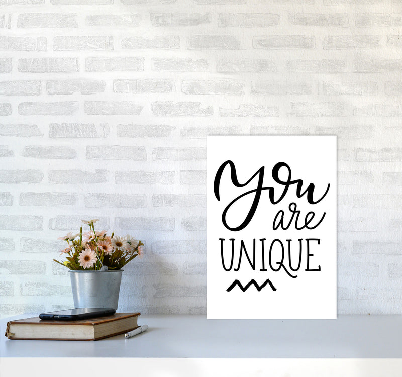 You Are Unique Modern Print A3 Black Frame