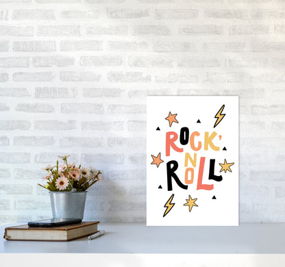 Rock &#39;N Roll Framed Nursey Wall Art Print A3 Black Frame