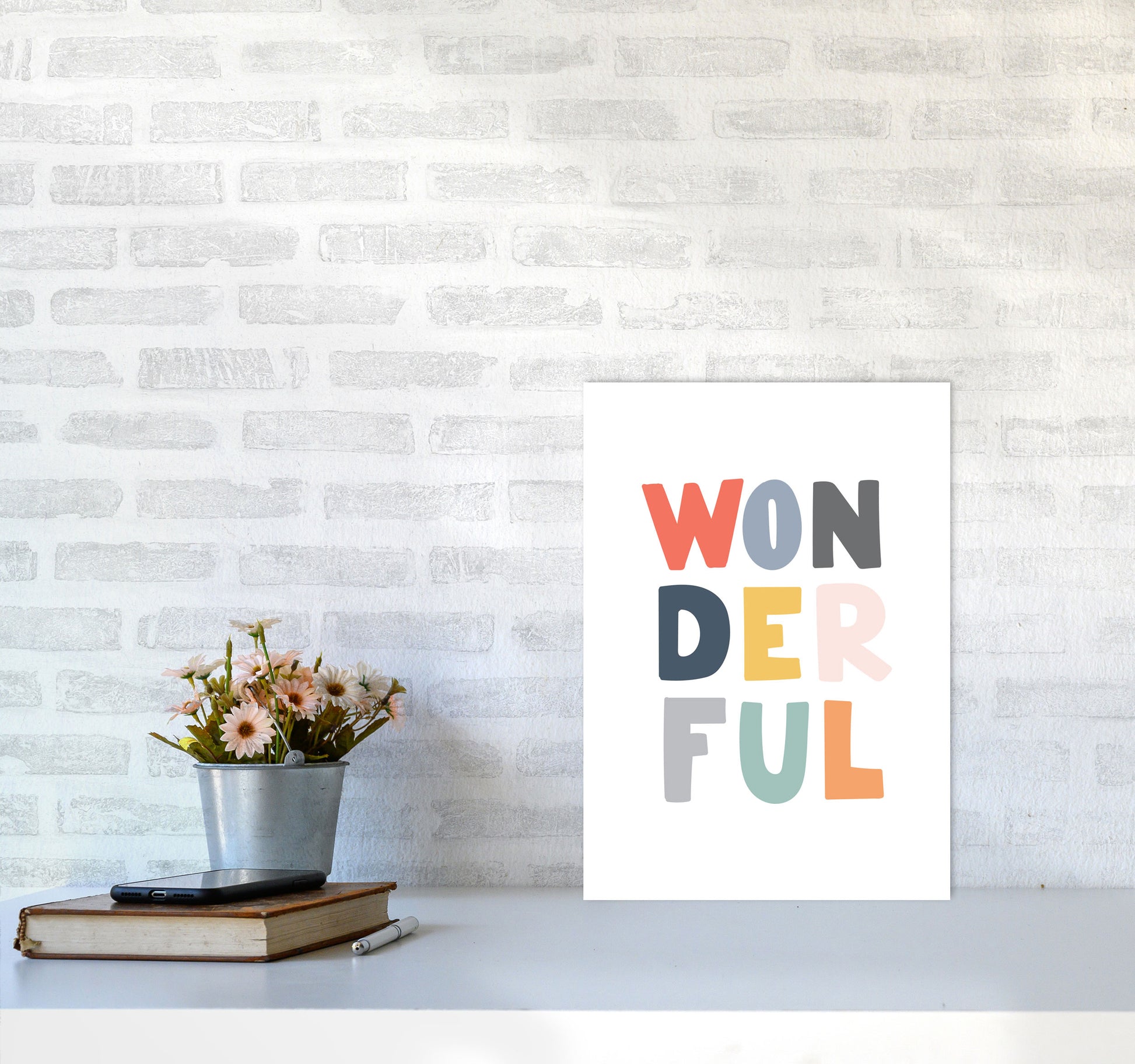 Wonderful Colour Framed Nursey Wall Art Print A3 Black Frame