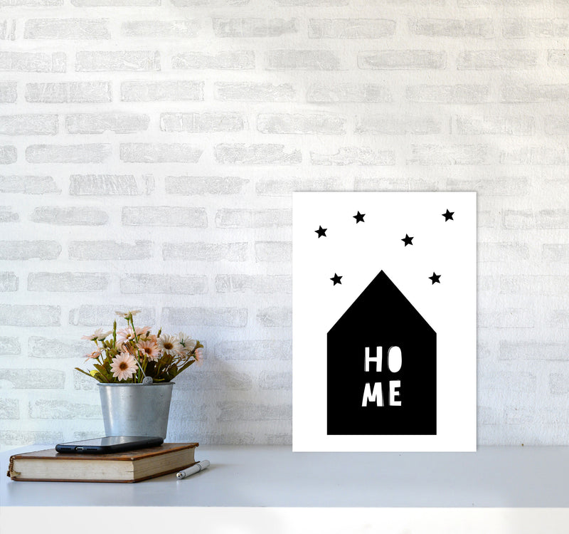 Home Scandi Framed Typography Wall Art Print A3 Black Frame