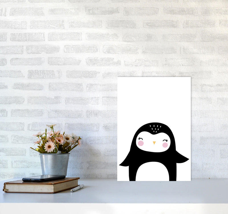 Penguin Modern Print Animal Art Print A3 Black Frame