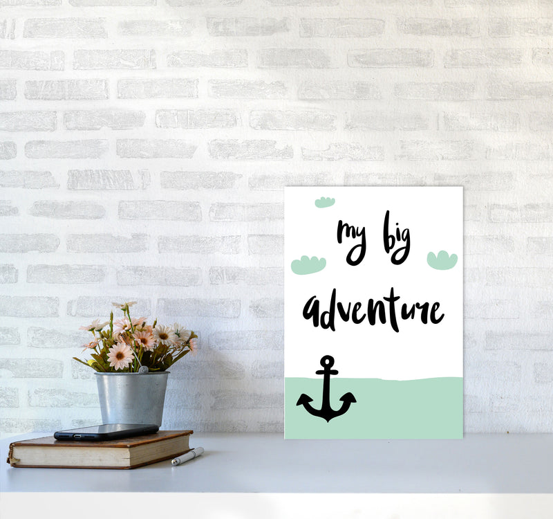 My Big Adventure Framed Typography Wall Art Print A3 Black Frame
