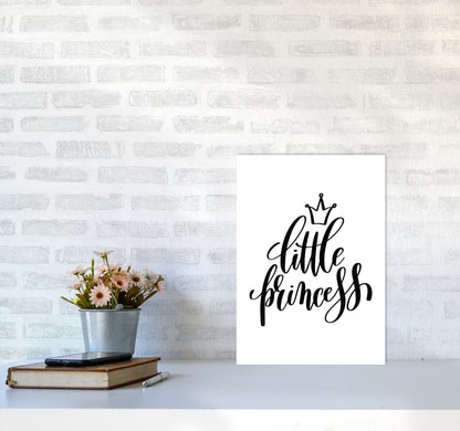 Little Princess Black Framed Nursey Wall Art Print A3 Black Frame