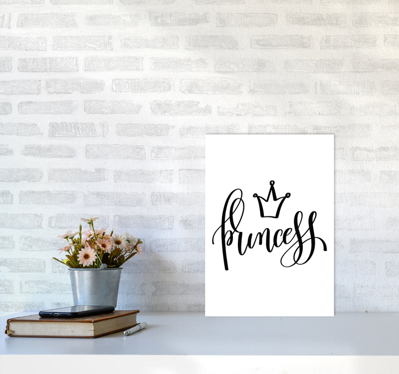 Princess Black Framed Nursey Wall Art Print A3 Black Frame