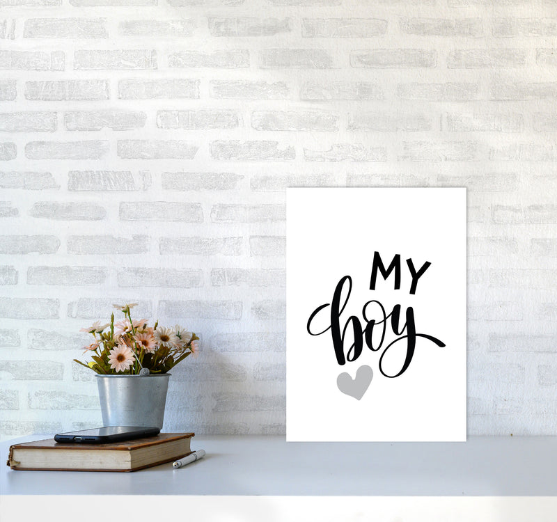 My Boy Black Framed Nursey Wall Art Print A3 Black Frame