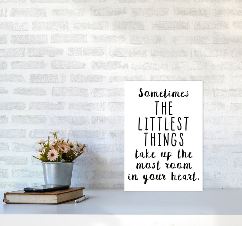The Littlest Things Black Modern Print A3 Black Frame
