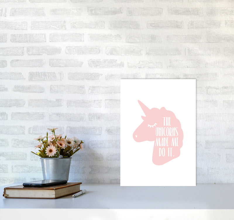 The Unicorns Made Me Do It Framed Nursey Wall Art Print A3 Black Frame