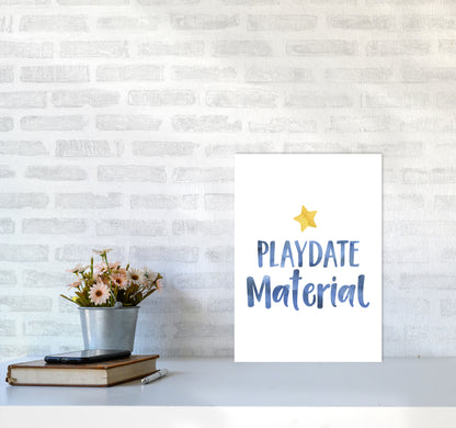 Playdate Material Watercolour Modern Print A3 Black Frame