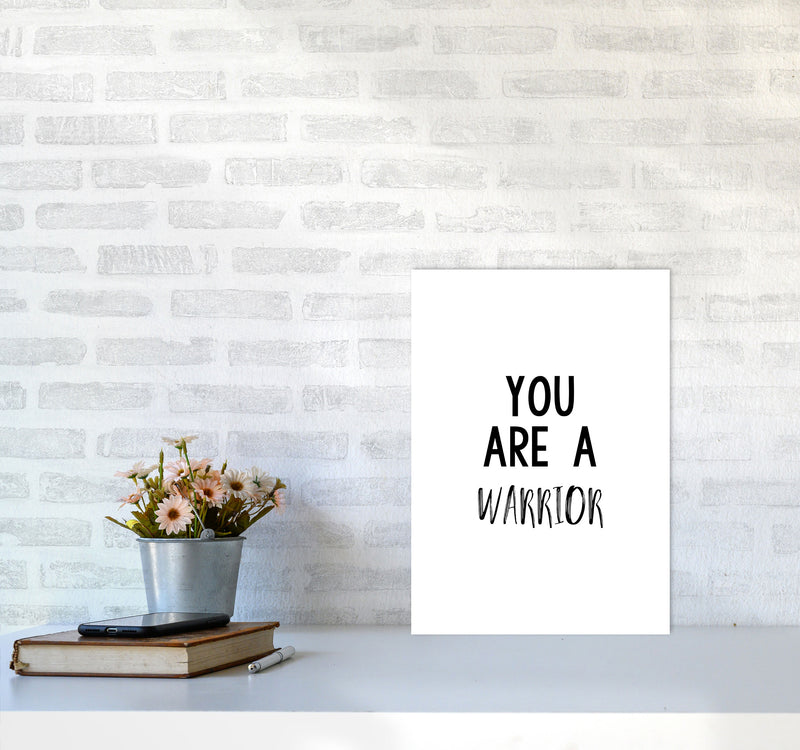 You Are A Warrior Modern Print A3 Black Frame