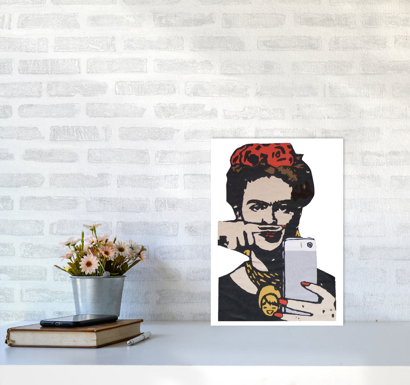 Urban Frida Kahlo Modern Print A3 Black Frame