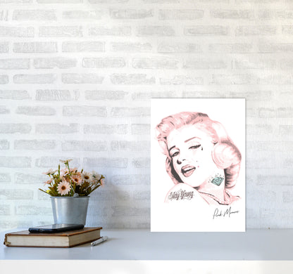 Pink Punk Monroe Modern Print A3 Black Frame