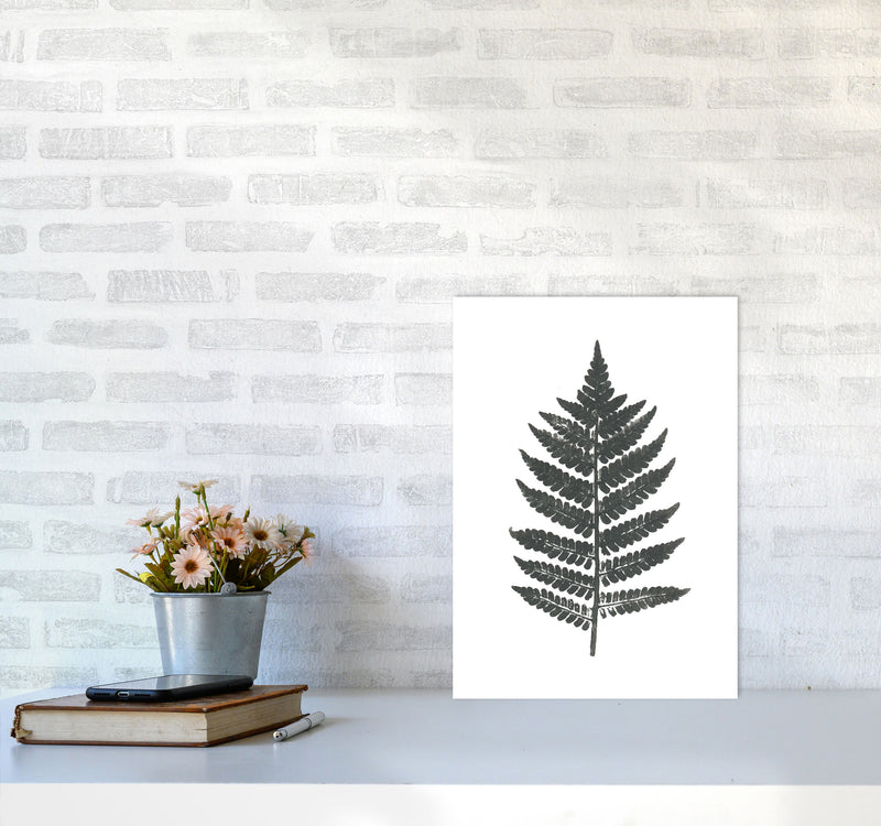 Vintage Fern Modern Print, Framed Botanical & Nature Art Print A3 Black Frame