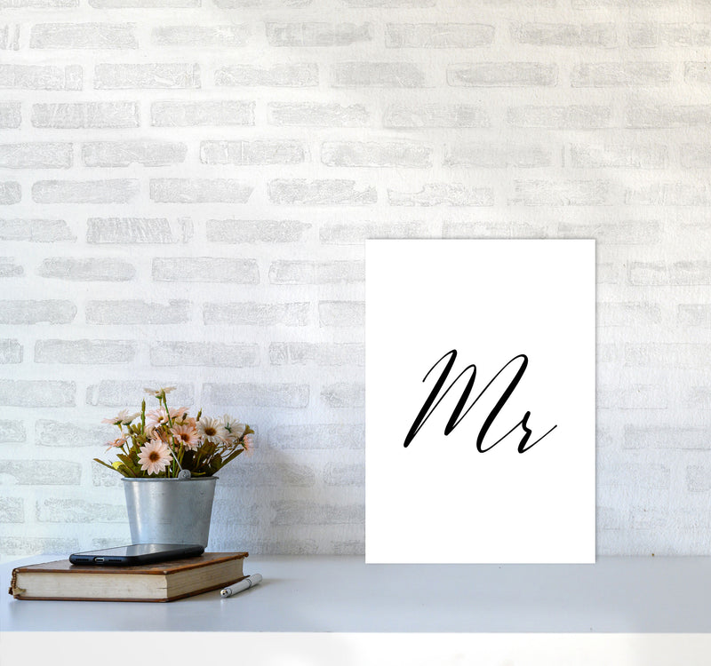 Mr Framed Typography Wall Art Print A3 Black Frame