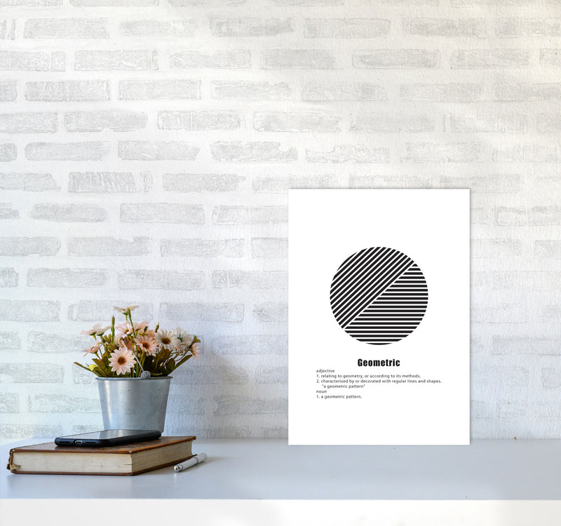 Geometric Meaning 3 Modern Print A3 Black Frame