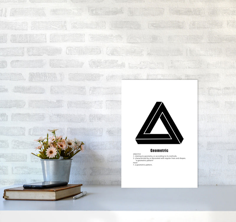 Geometric Meaning 4 Modern Print A3 Black Frame