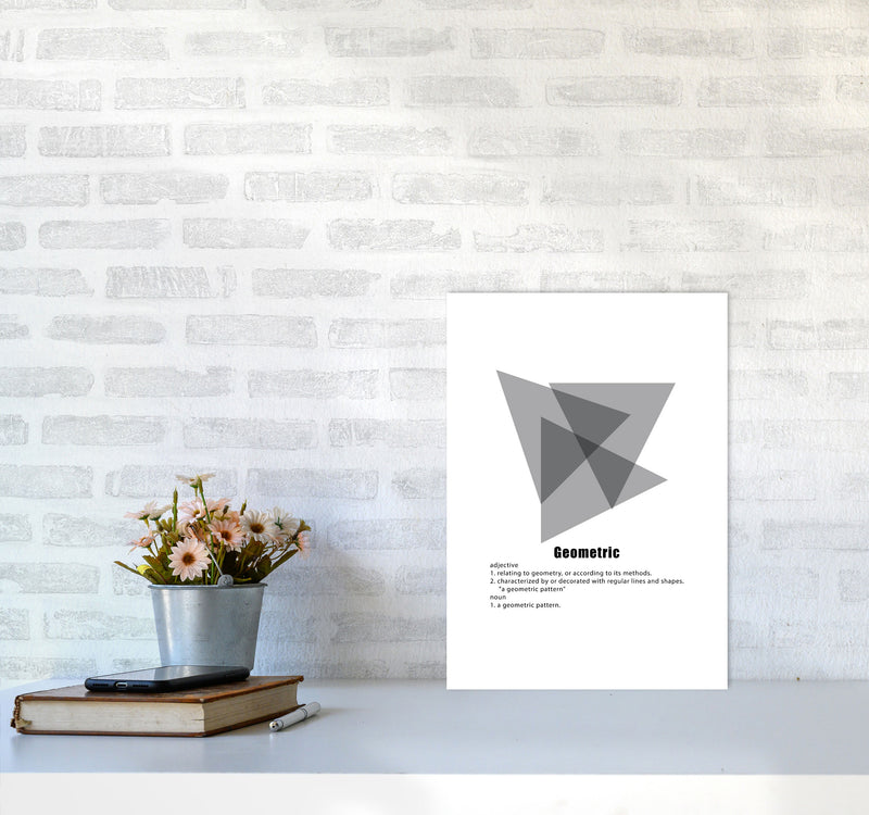Geometric Meaning 5 Modern Print A3 Black Frame
