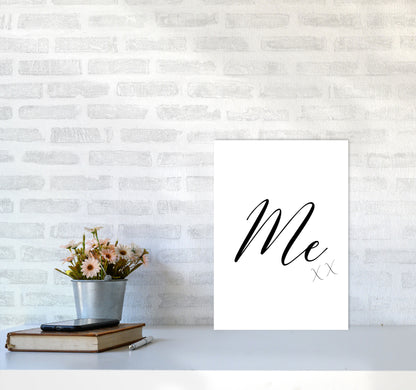 Me Framed Typography Wall Art Print A3 Black Frame