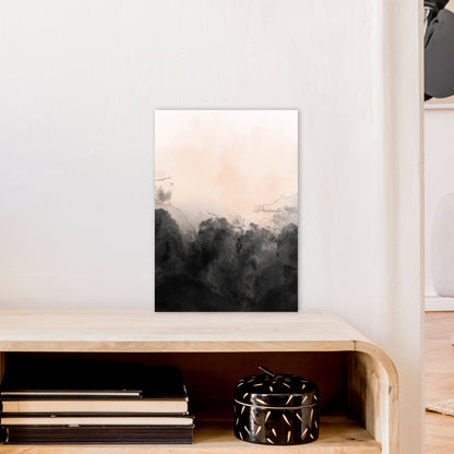 Nude And Black Watercolour 3  Art Print by Pixy Paper A3 Black Frame