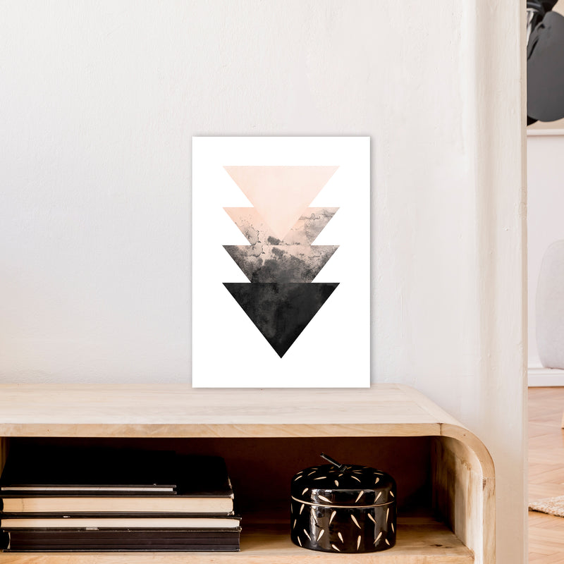 Nude And Black Watercolour 4 Art Print by Pixy Paper A3 Black Frame