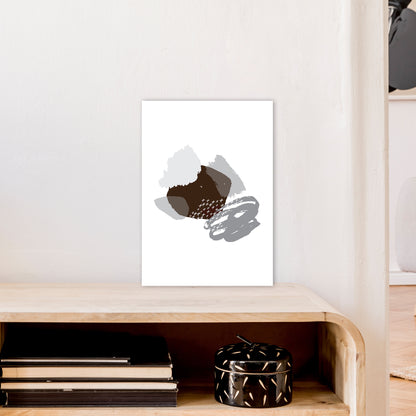 Mismatch Grey And Black  Art Print by Pixy Paper A3 Black Frame