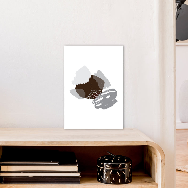 Mismatch Grey And Black  Art Print by Pixy Paper A3 Black Frame