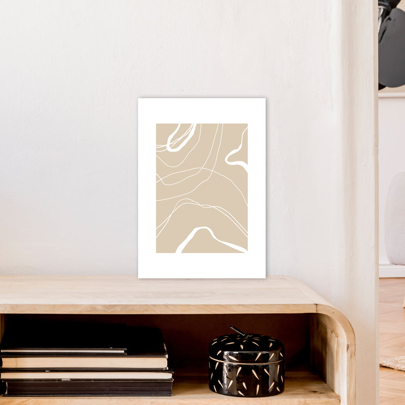 Mica Sand Swirls N24  Art Print by Pixy Paper A3 Black Frame