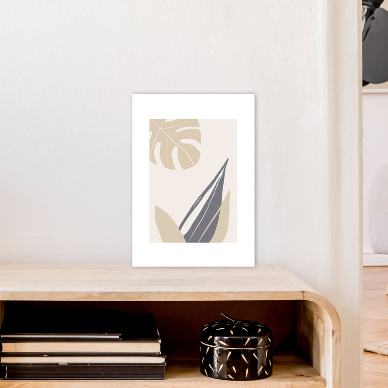 Mila Plant Leaf N21  Art Print by Pixy Paper A3 Black Frame