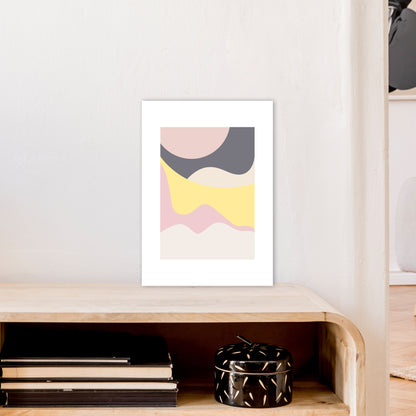 Mila Pink Dunes N15  Art Print by Pixy Paper A3 Black Frame