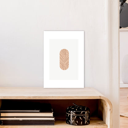 Mila Leaf Pink N2  Art Print by Pixy Paper A3 Black Frame