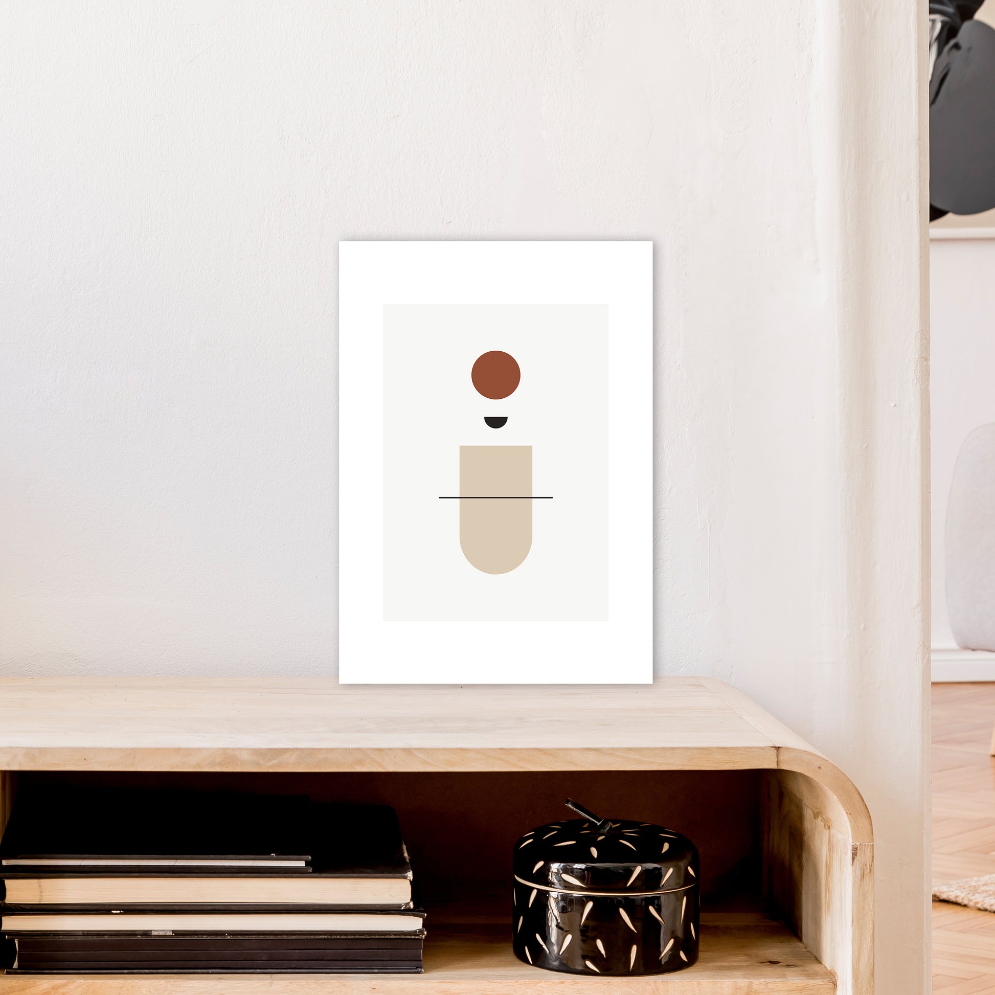 Mica Sand N11  Art Print by Pixy Paper A3 Black Frame
