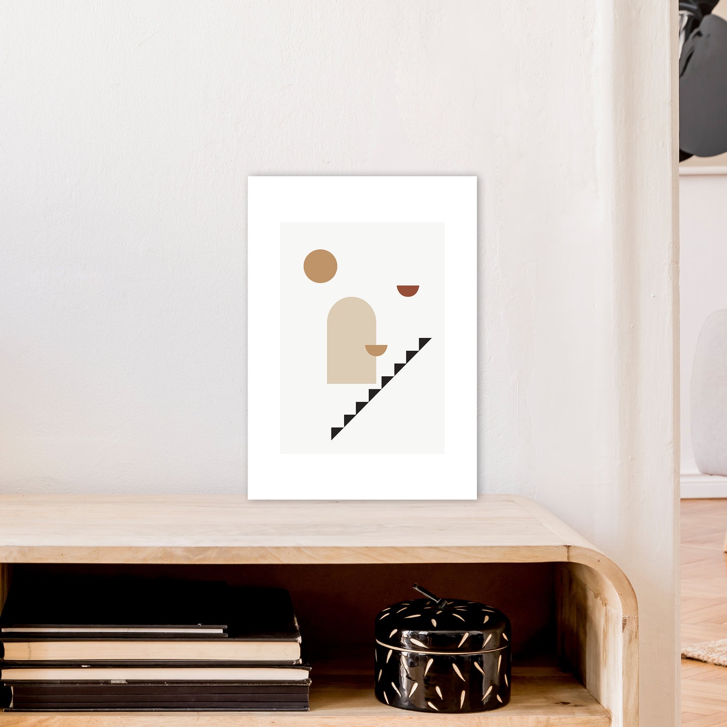 Mica Sand N26  Art Print by Pixy Paper A3 Black Frame