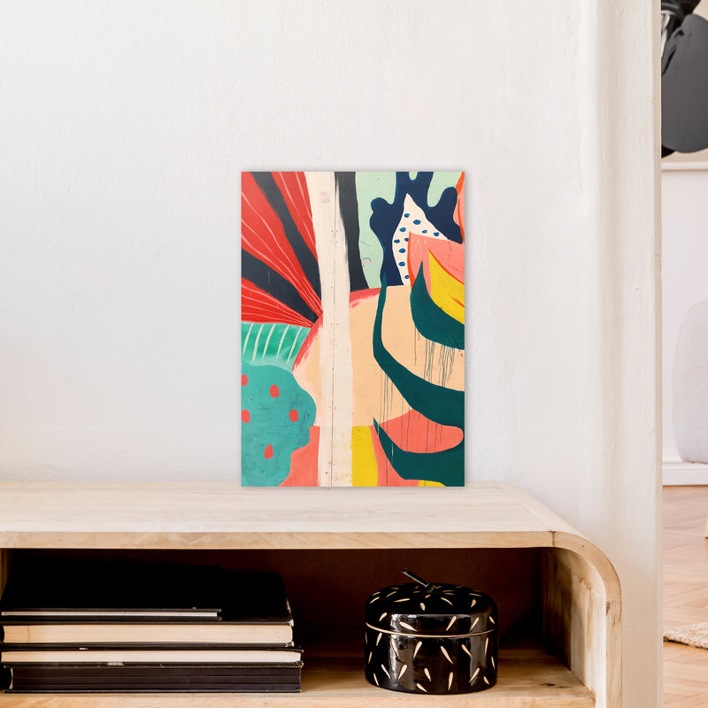 Painted Abstract Shapes  Art Print by Pixy Paper A3 Black Frame