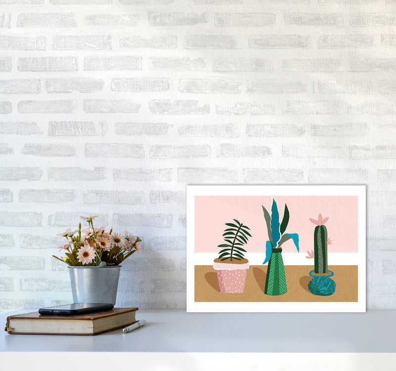 Plant Collection Jungle Abstract  Art Print by Pixy Paper A3 Black Frame