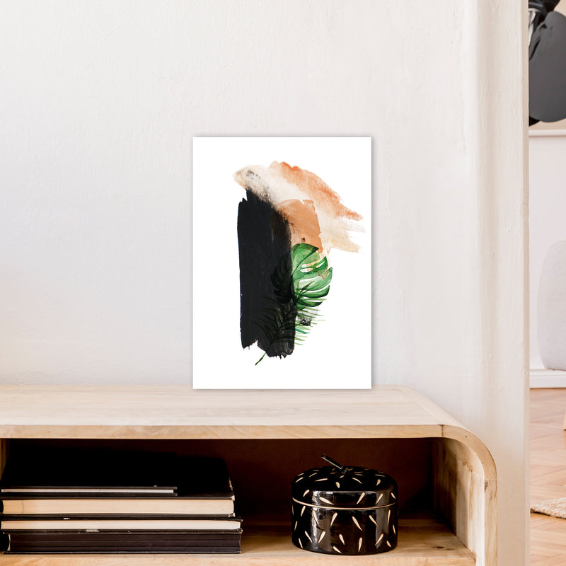Exotic Abstract Strokes  Art Print by Pixy Paper A3 Black Frame