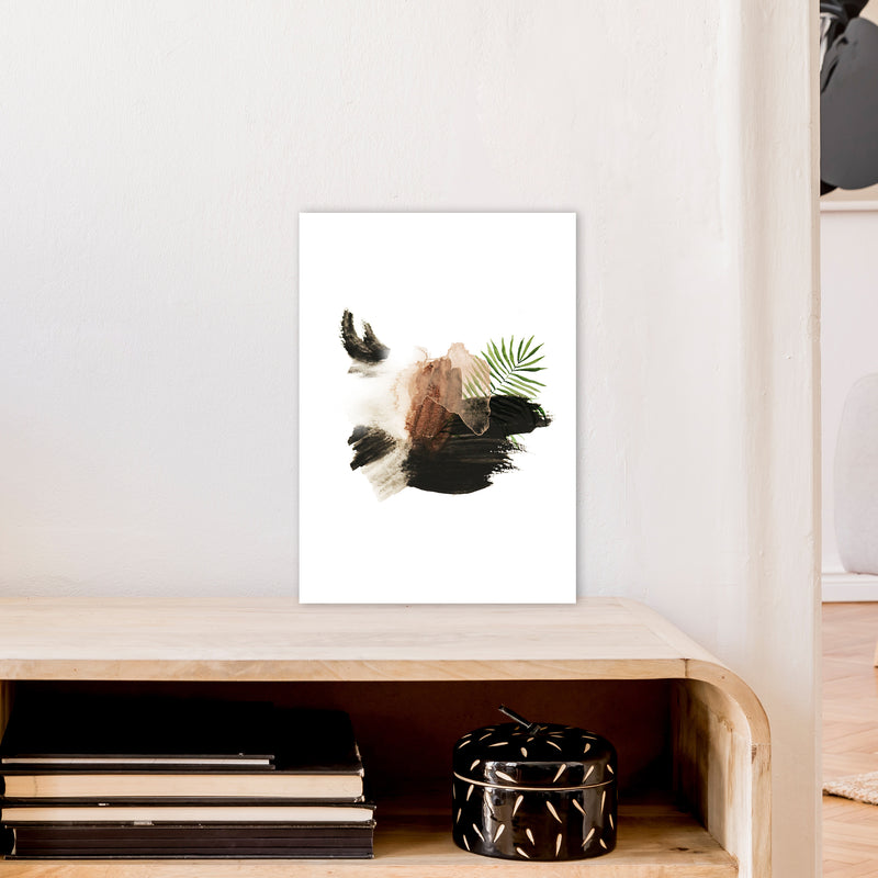 Exotic Abstract Shapes  Art Print by Pixy Paper A3 Black Frame
