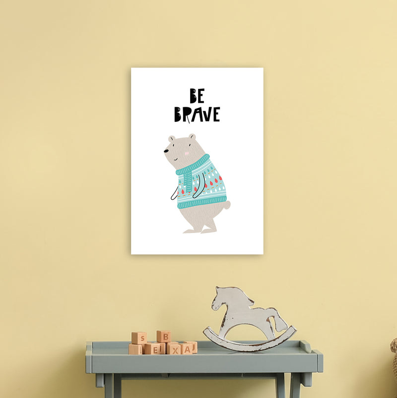 Be Brave Animal  Art Print by Pixy Paper A3 Black Frame