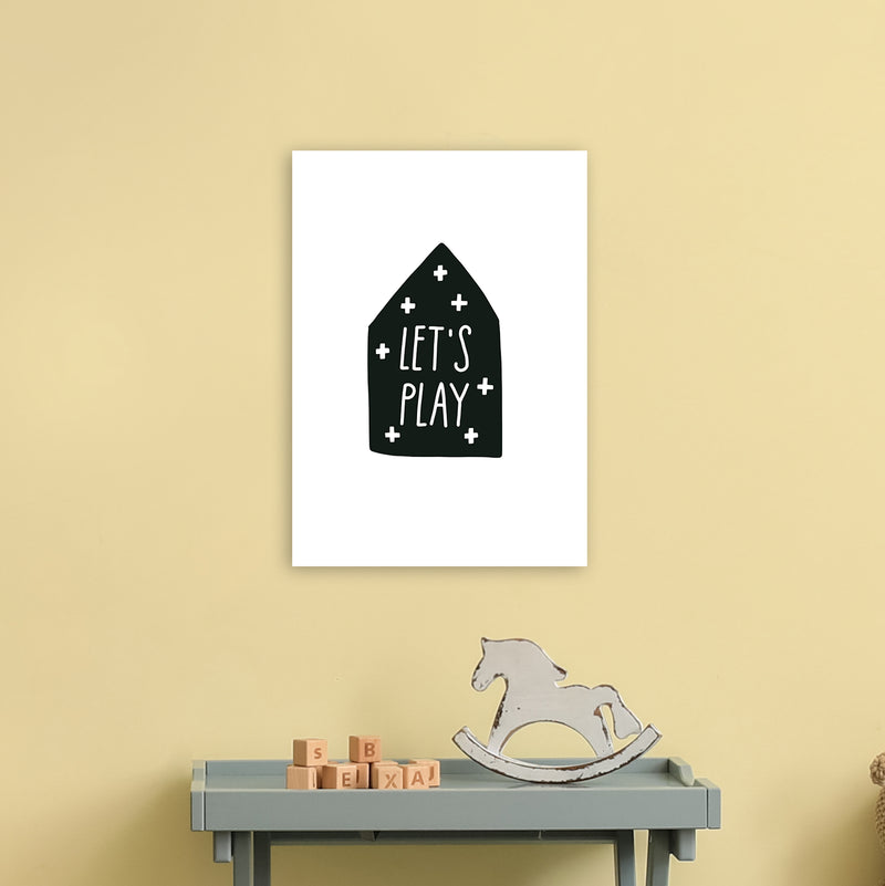Let'S Play House Black Super Scandi  Art Print by Pixy Paper A3 Black Frame